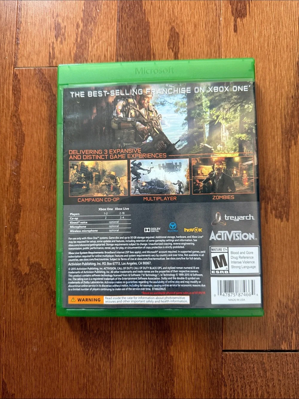Call of Duty: Black Ops III for Xbox One - Green Case